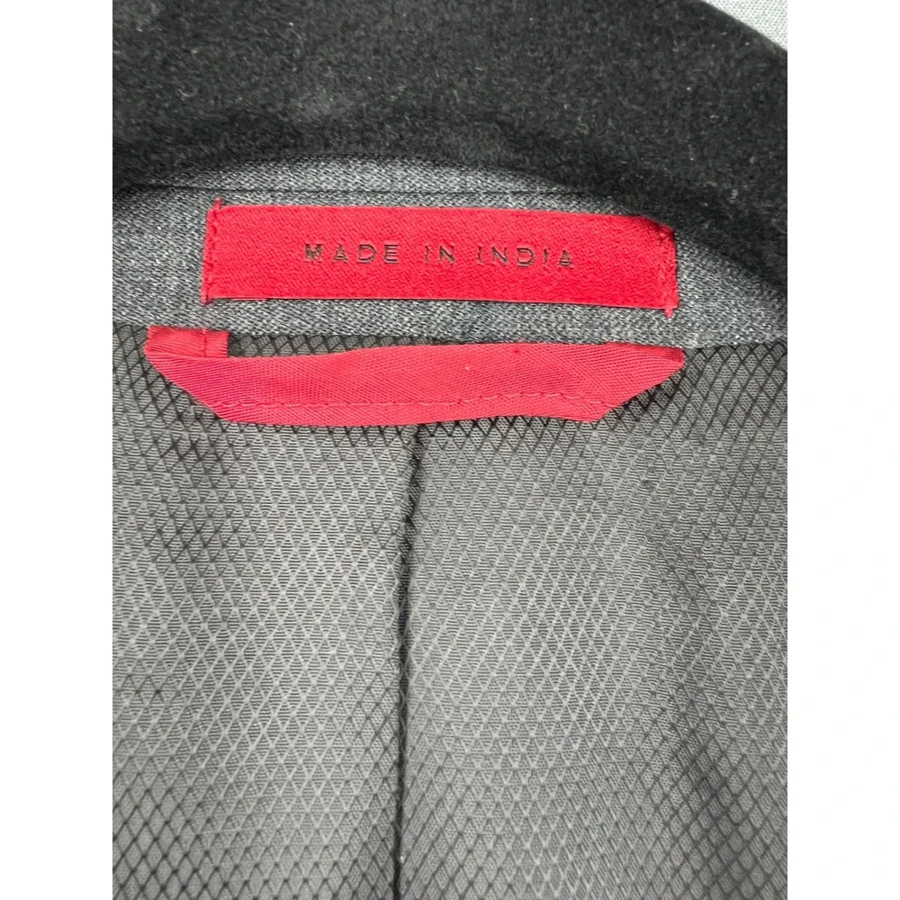 Alfani Slim Fit Suit Jacket Mens 46L Grey Wool Blazer Fair Condition 2 Button